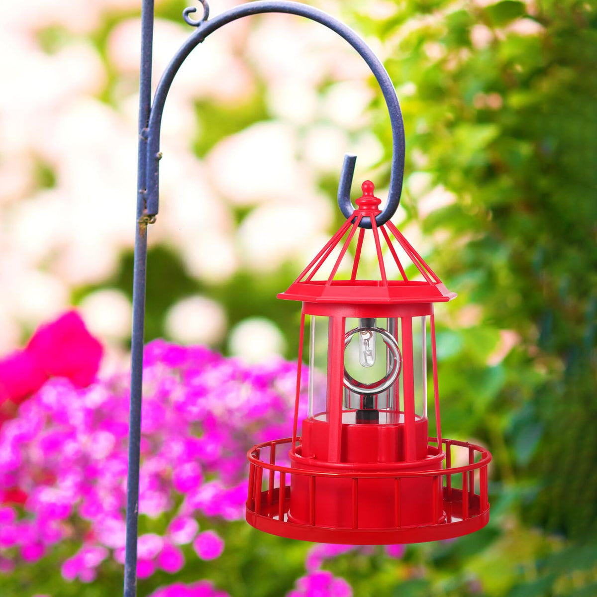Solar Powered Rotating Lighthouse Garden Light Z313