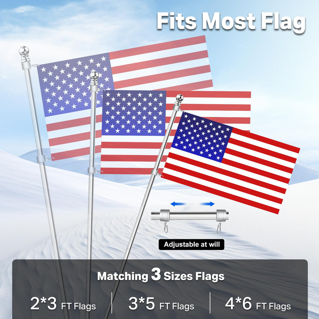 6FT 304 Stainless Steel Flag Pole S478