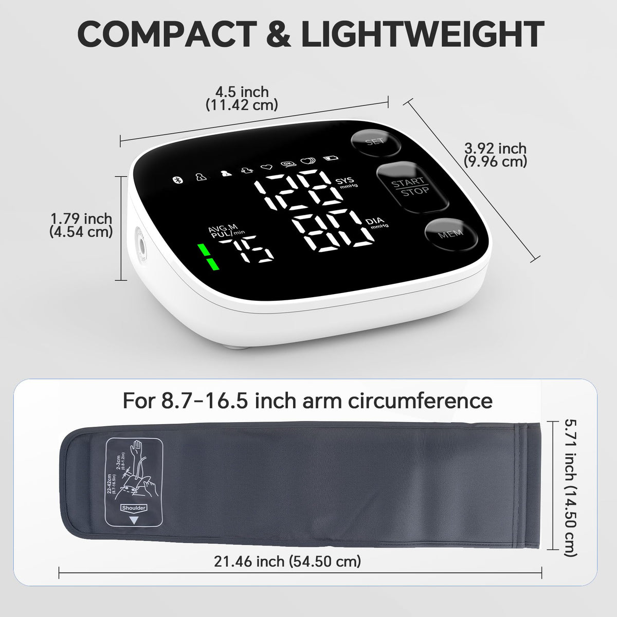 Blood Pressure Monitor Bluetooth Upper Arm M89204