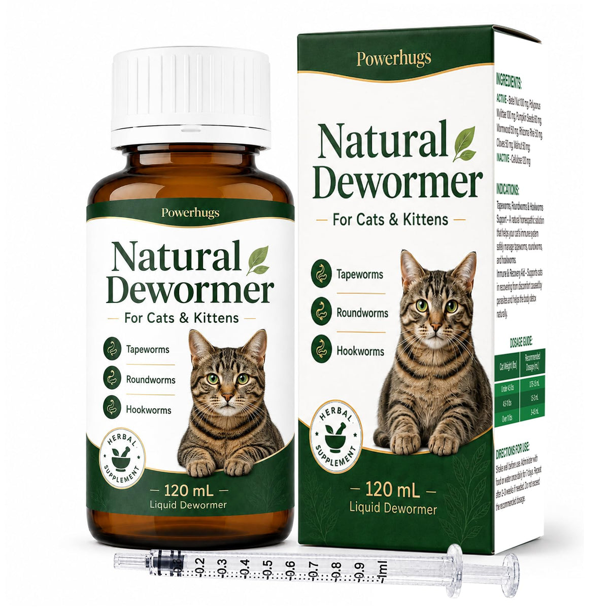 Broad Spectrum Cat Dewormer for Tapeworm, Roundworm & Hookworm K710615
