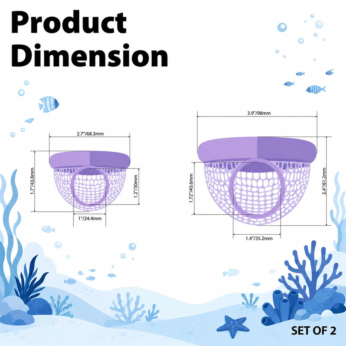 2 PCS Betta Hammock & Shrimp Shelter X2490