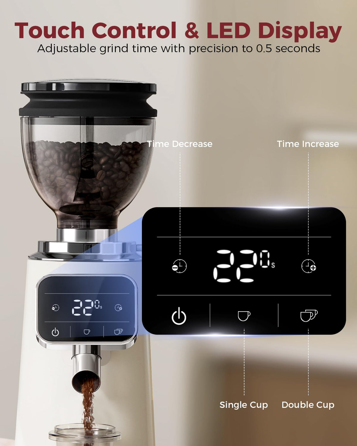 64mm Flat Burr Coffee Grinder F69478