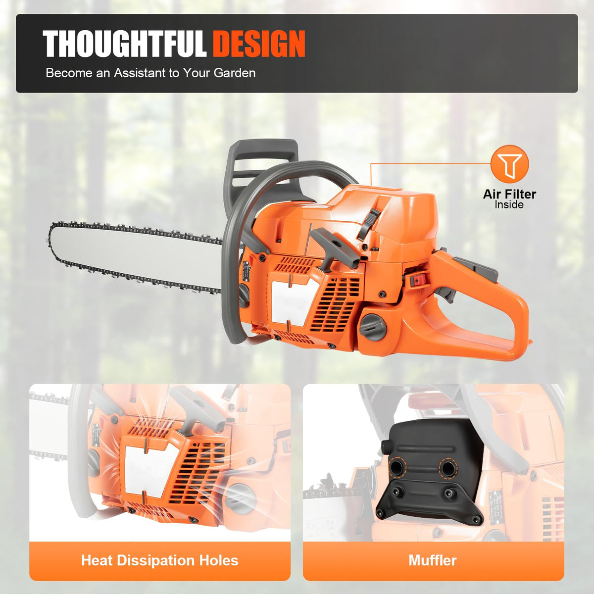 24 Inch 72CC Gas Chainsaw O5546