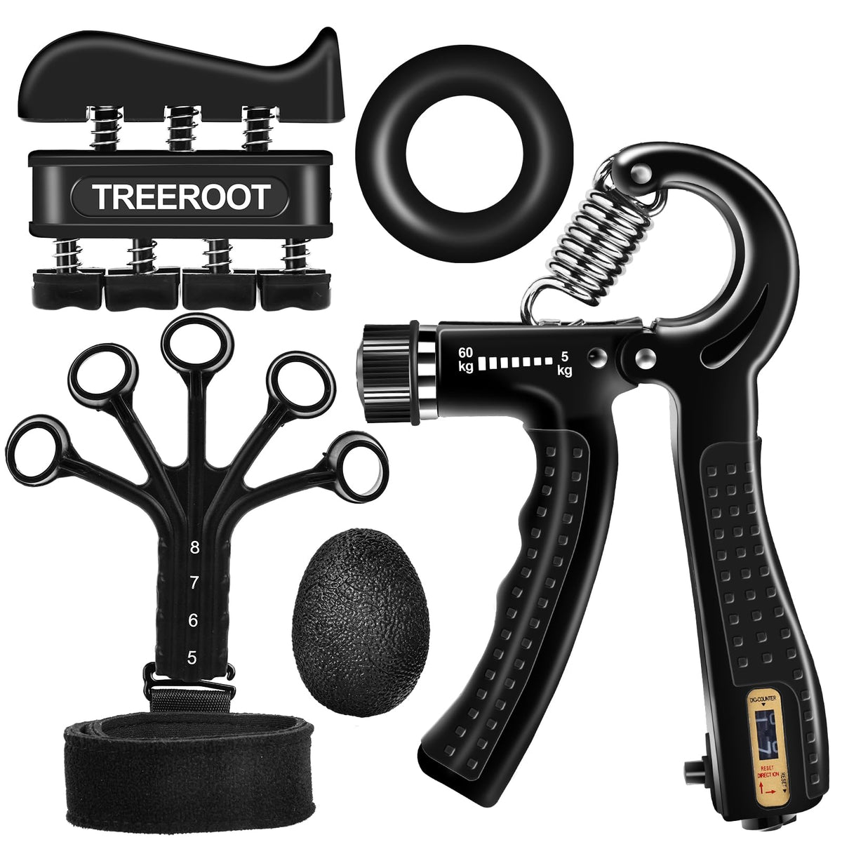 5PCS Grip Strength Trainer Kits J362