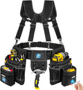 27-Pockets Heavy Duty Tool Belt with Suspenders V9204