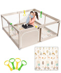 Grey Baby Playpen with Mat P27836