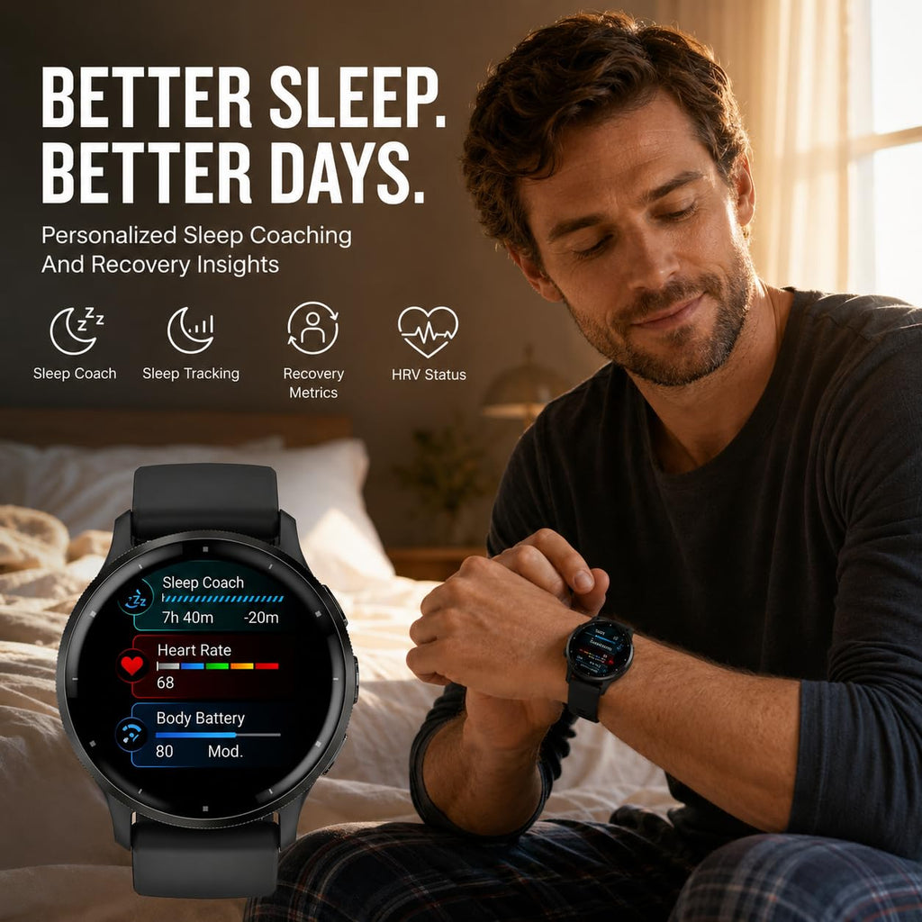 Black 45mm GPS Smartwatch O804