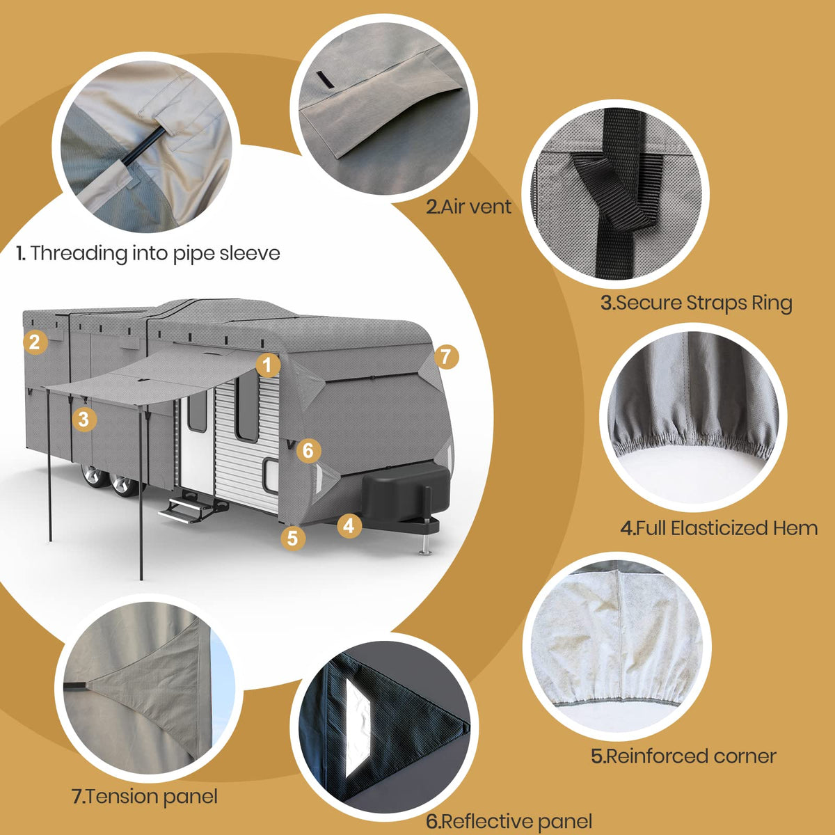 Windproof 27'-30' RV Cover B950519