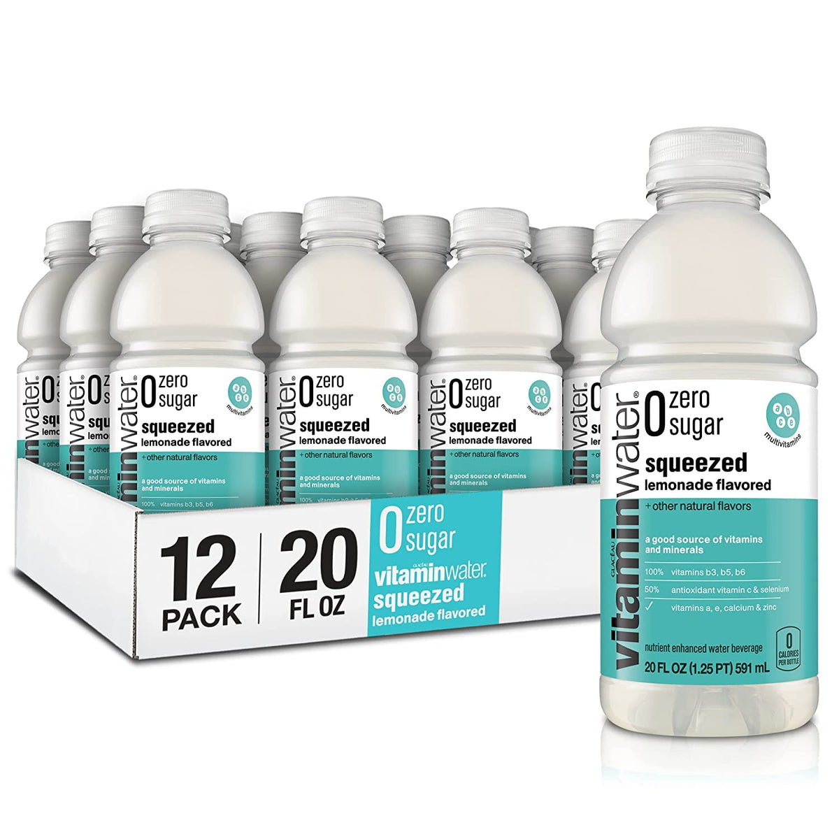 20 Fl Oz Vitamin Water ZERO Sugar Lemonade Pack of 12 P330