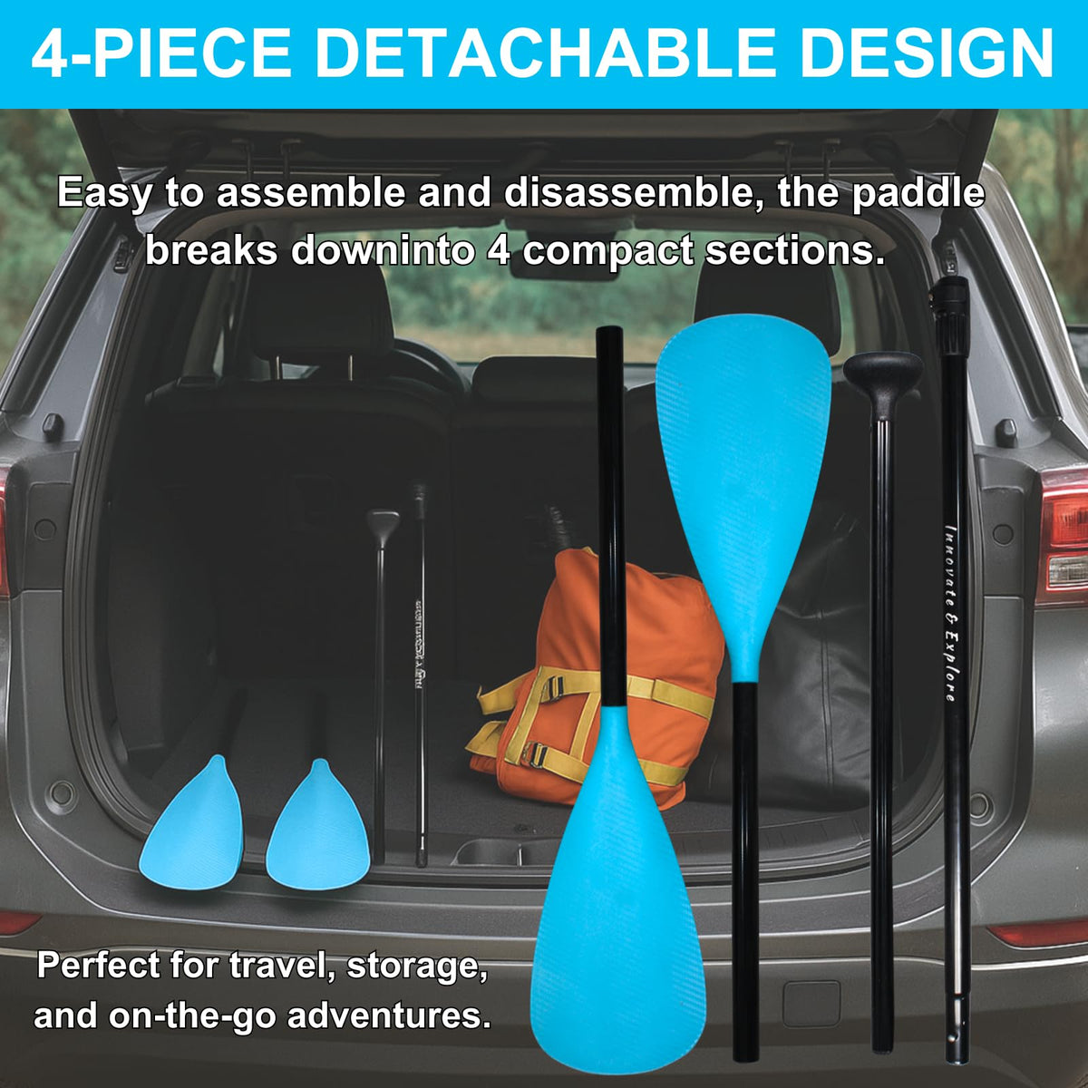 Adjustable 4-Piece Dual Blade Aluminum Paddle P3568