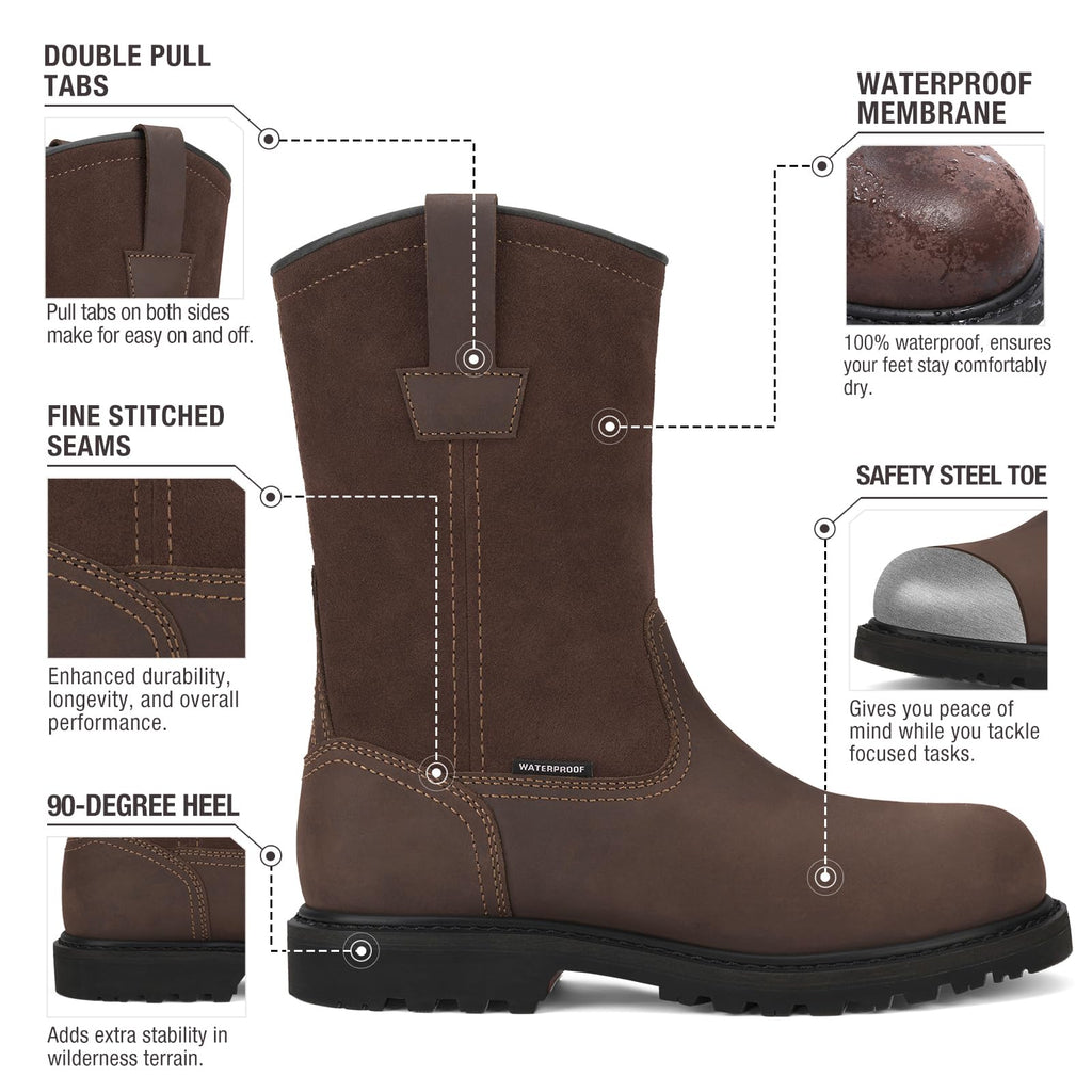 Steel Toe Waterproof Work Boots E32936