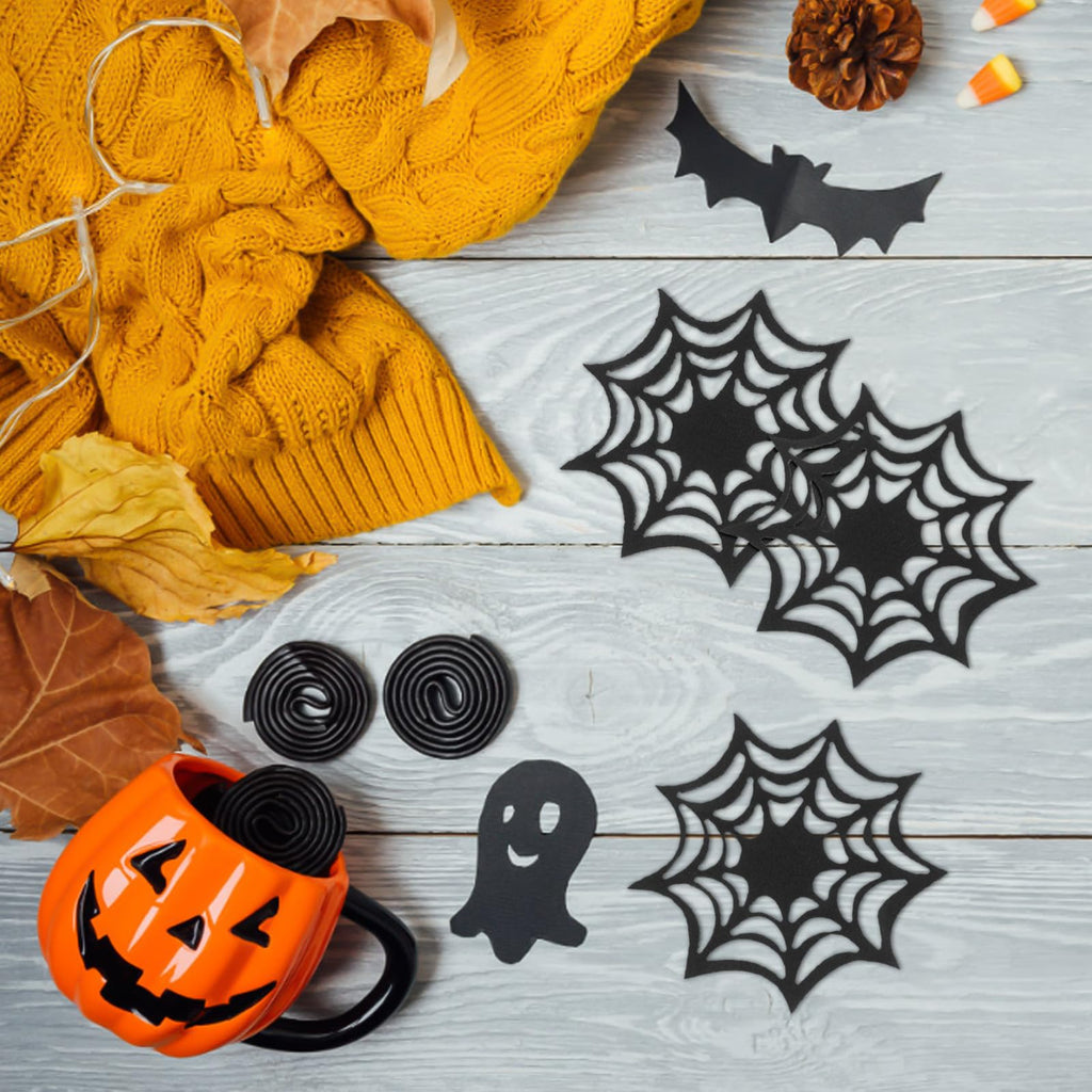 Halloween Spider Web Coasters Set G548