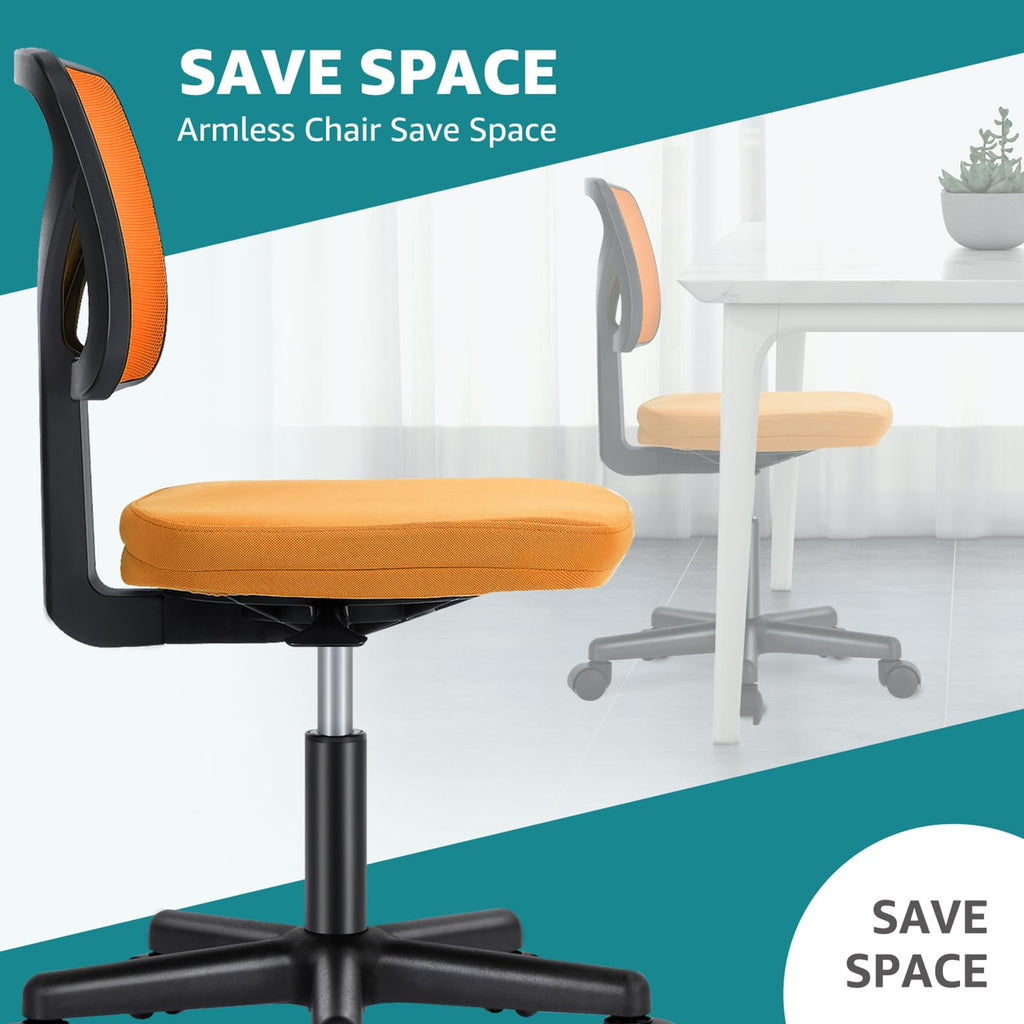 Armless Ergonomic Home Office Chair W7096