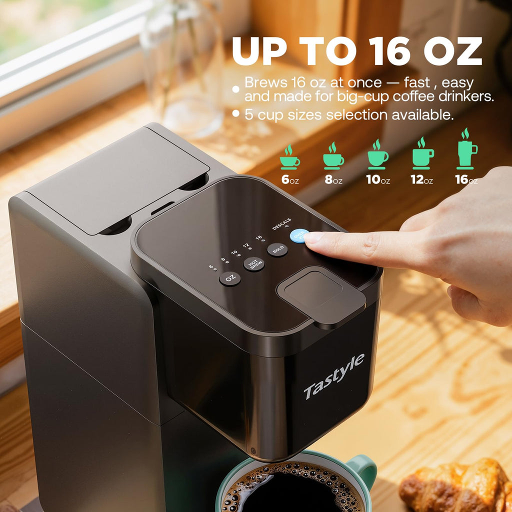 Single Serve Coffee Maker Hot and Iced Black V433