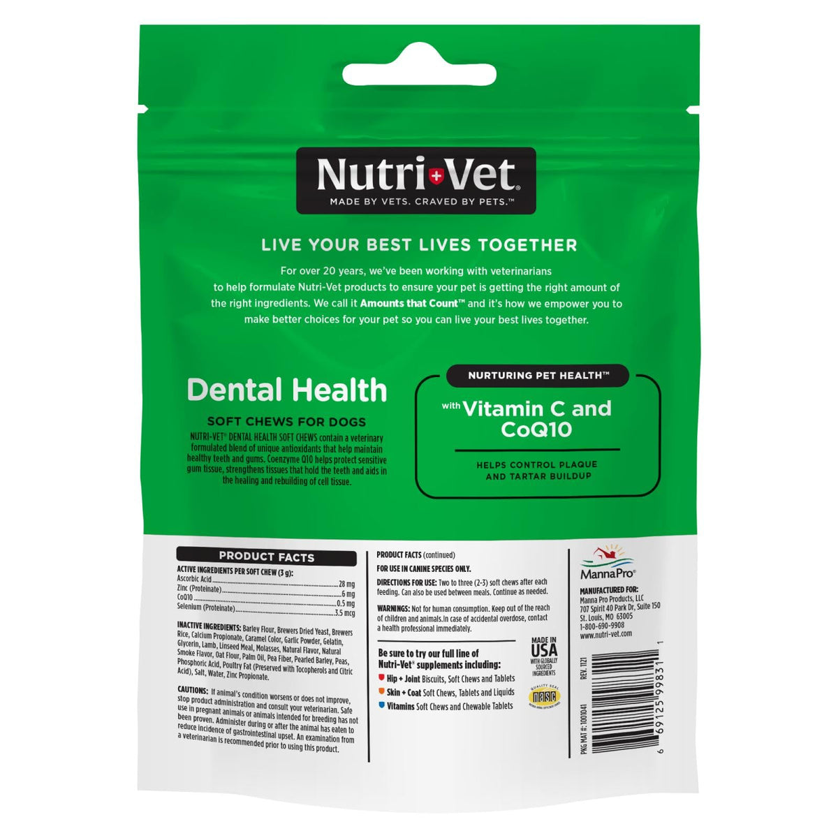 Dogs Teeth Cleaning Soft Chews 70 Count T47643