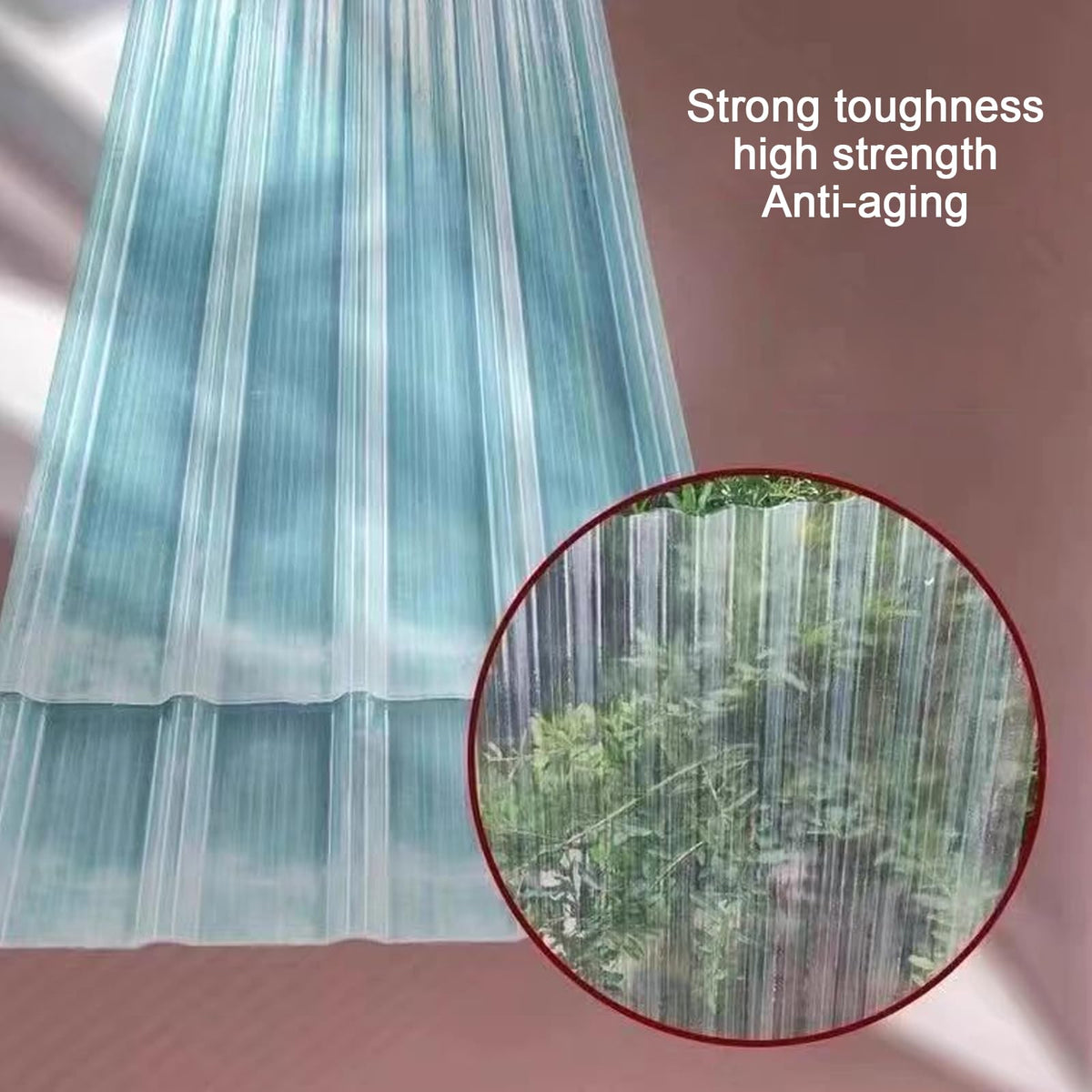 Corrugated Fiberglass Roofing Panels 8 pcs 35x63in P534