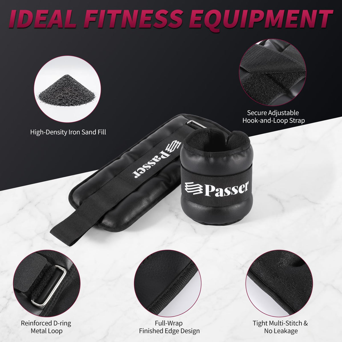 Ankle & Wrist Weights PU Leather F2222