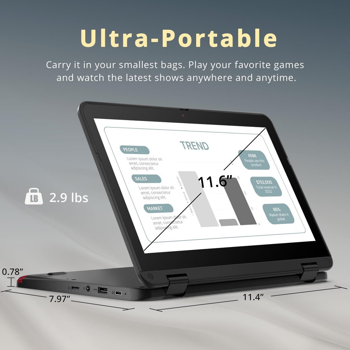 11.6" 2-in-1 Touchscreen Chromebook M978