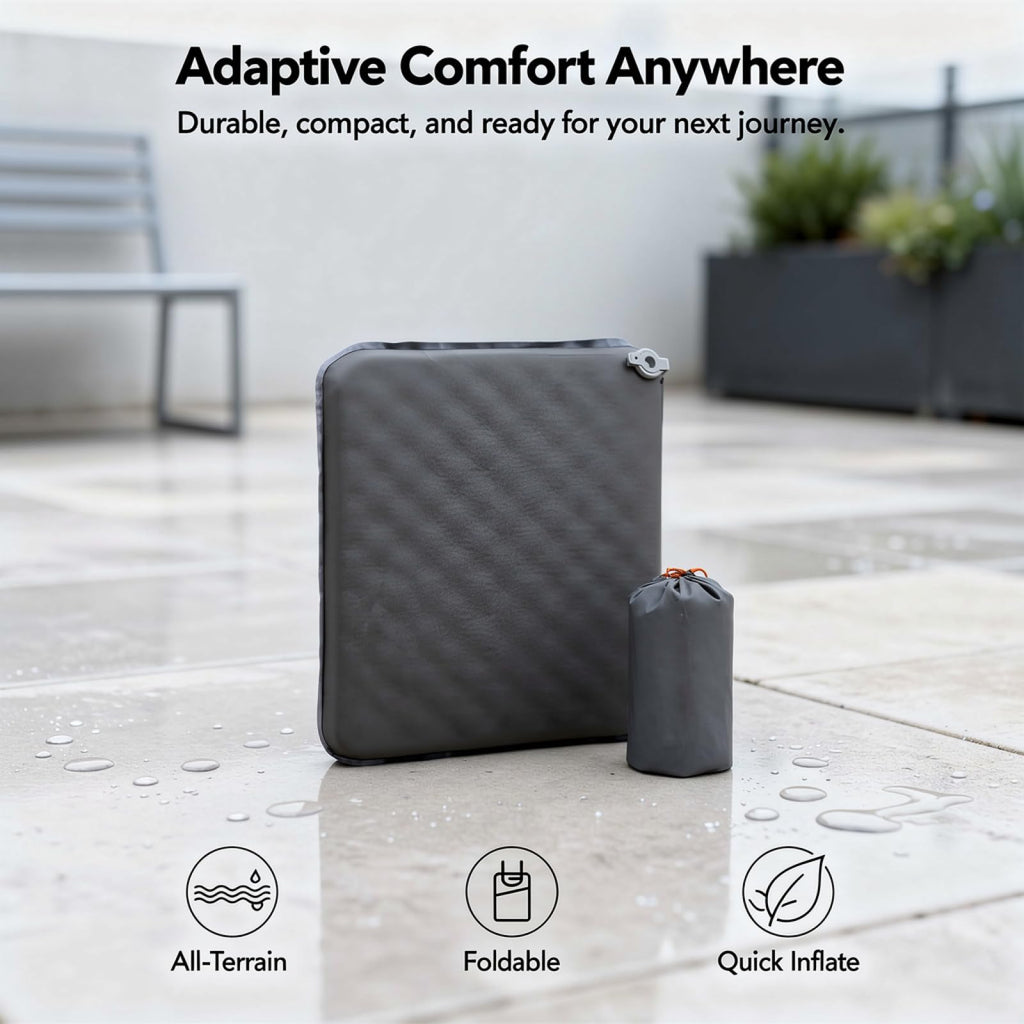 2 Pcs Inflatable Nylon TPU Seat Cushion E189