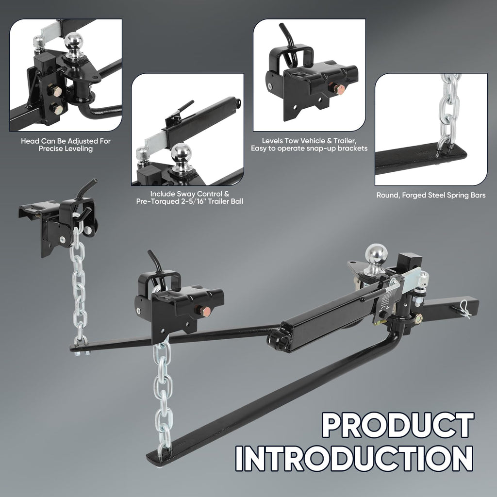 Weight Distribution Hitch with Sway Control 14000lbs 2-in Shank Y8887