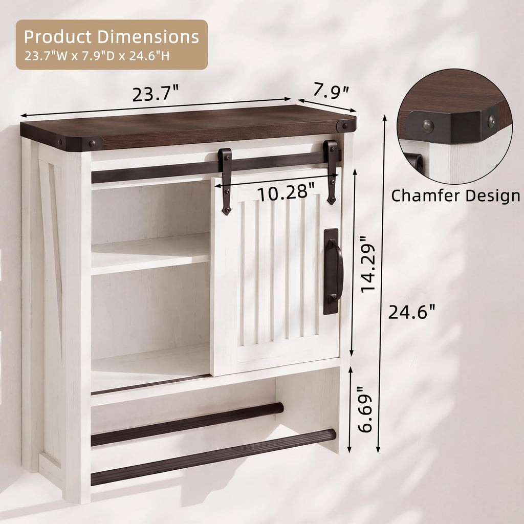 Bathroom Wall Cabinet with Sliding Door J718