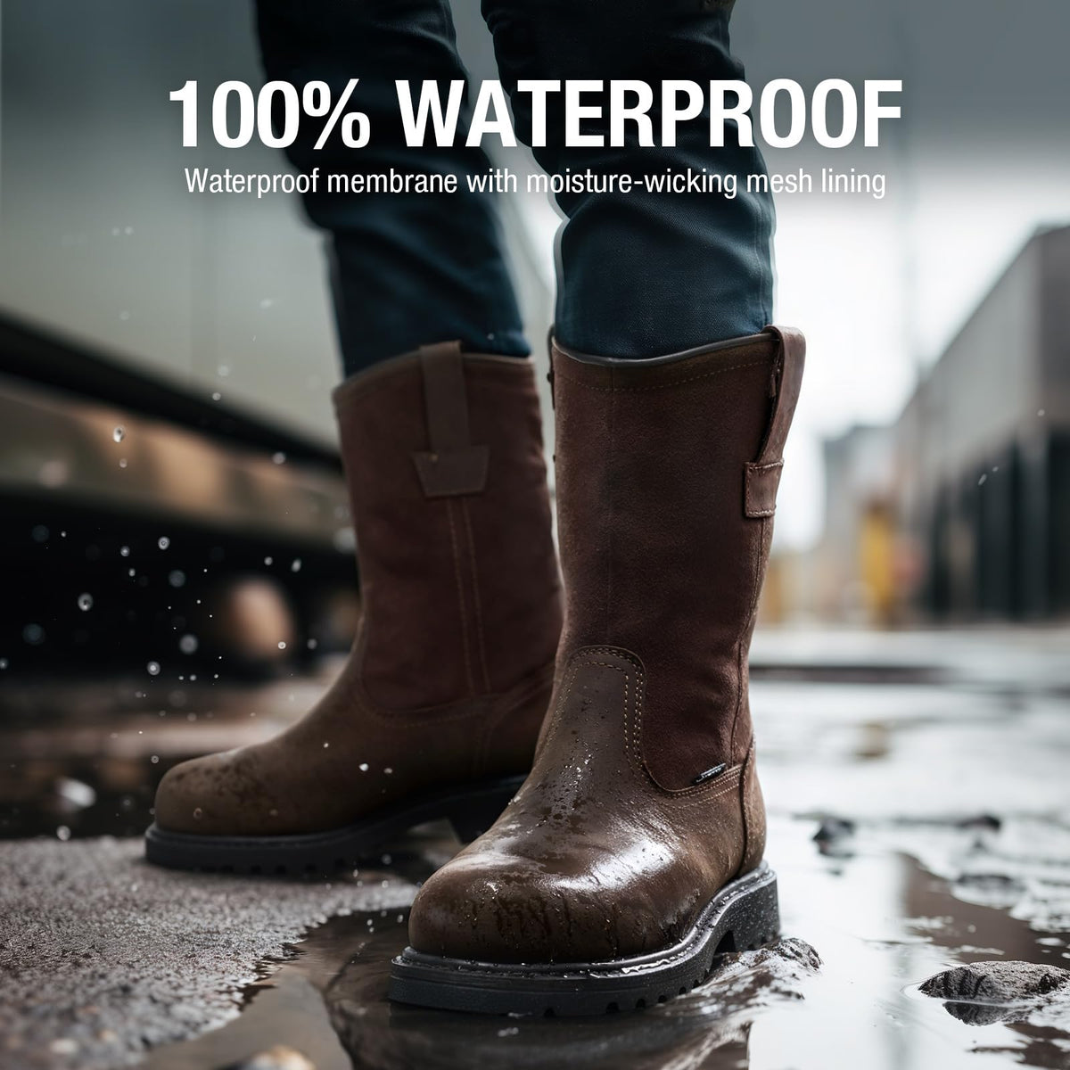 Steel Toe Waterproof Work Boots E32936