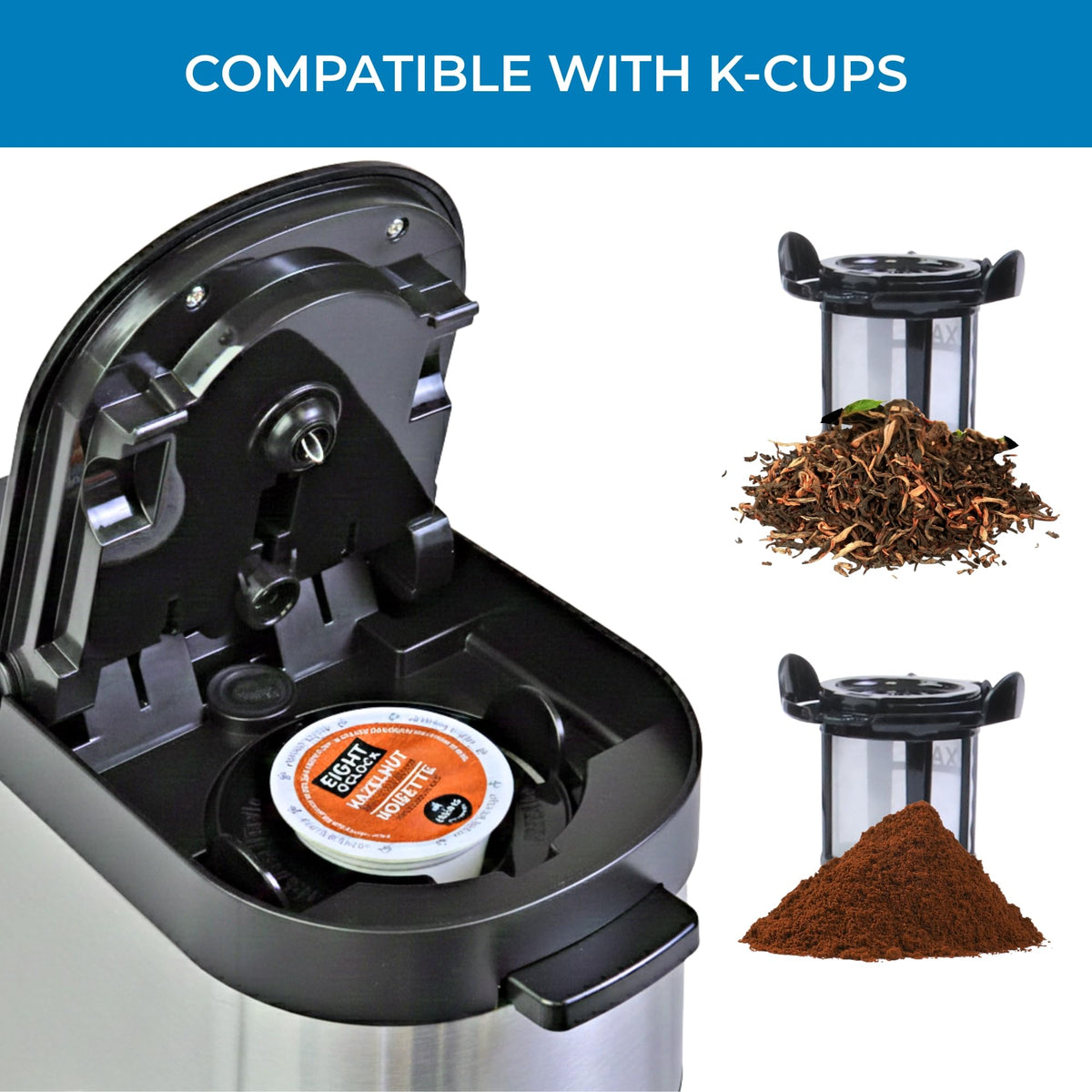 Single Serve Coffee Maker 6–12 Oz Black J81743