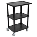 3-Tier Plastic Utility Cart with Lockable Wheels T676