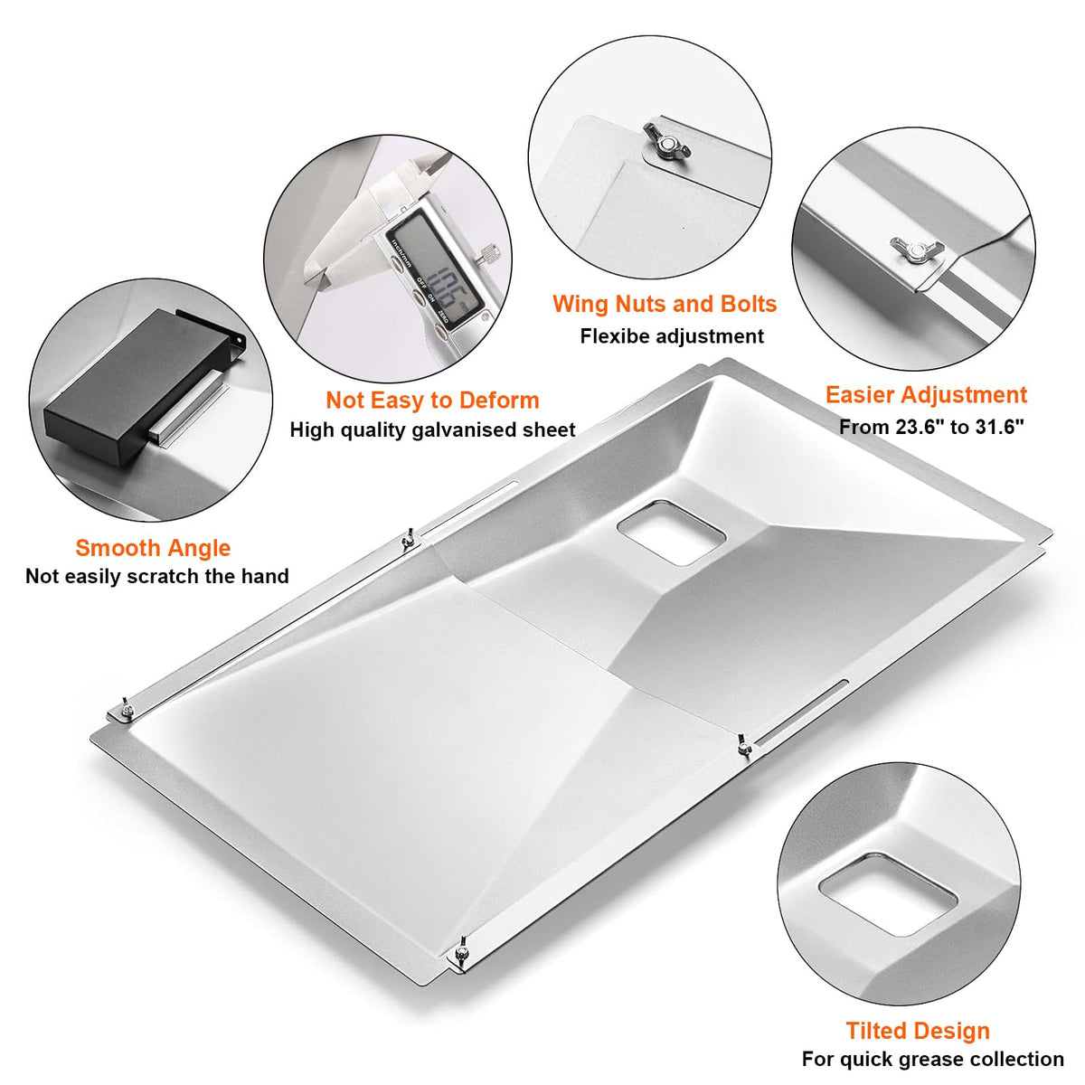 Adjustable Grease Tray for Gas Grills B9195