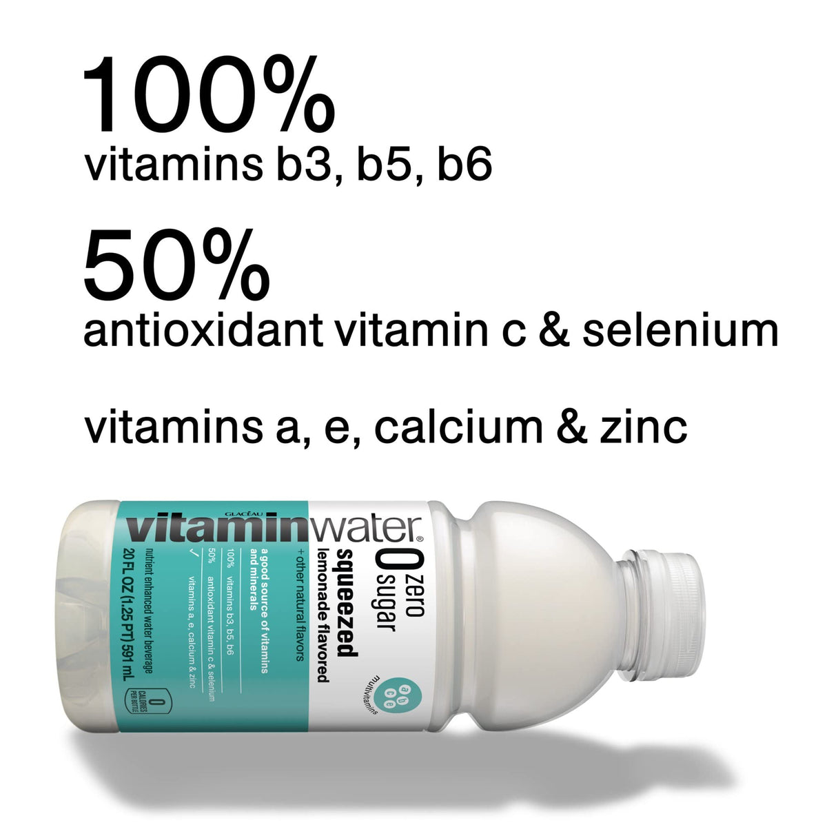 20 Fl Oz Vitamin Water ZERO Sugar Lemonade Pack of 12 P330