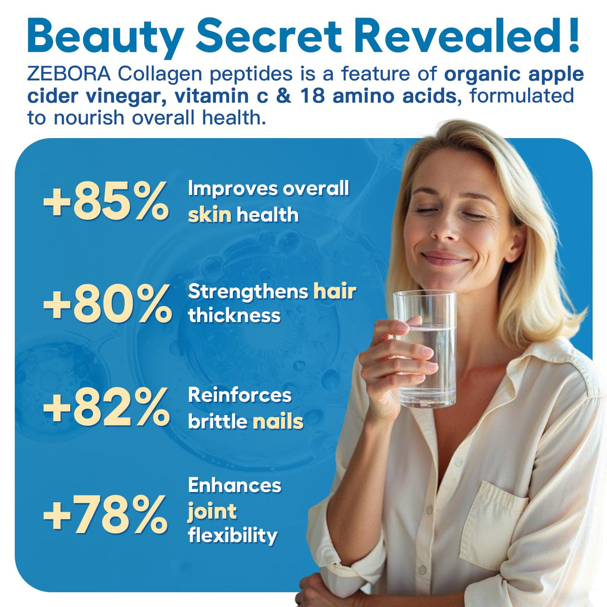 Multi Collagen Peptides Powder with Probiotic U7955