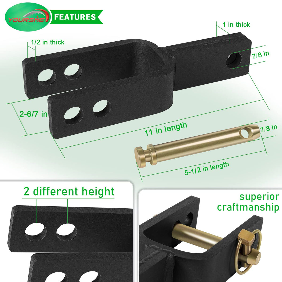 Category 1 3-Point Quick Hitch Adapter U581554