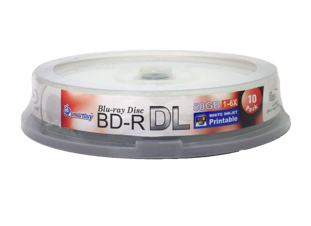 50gb 6X Blu-ray Bd-r Dl White Inkjet Hub Printable Disc (10-Disc) K188149