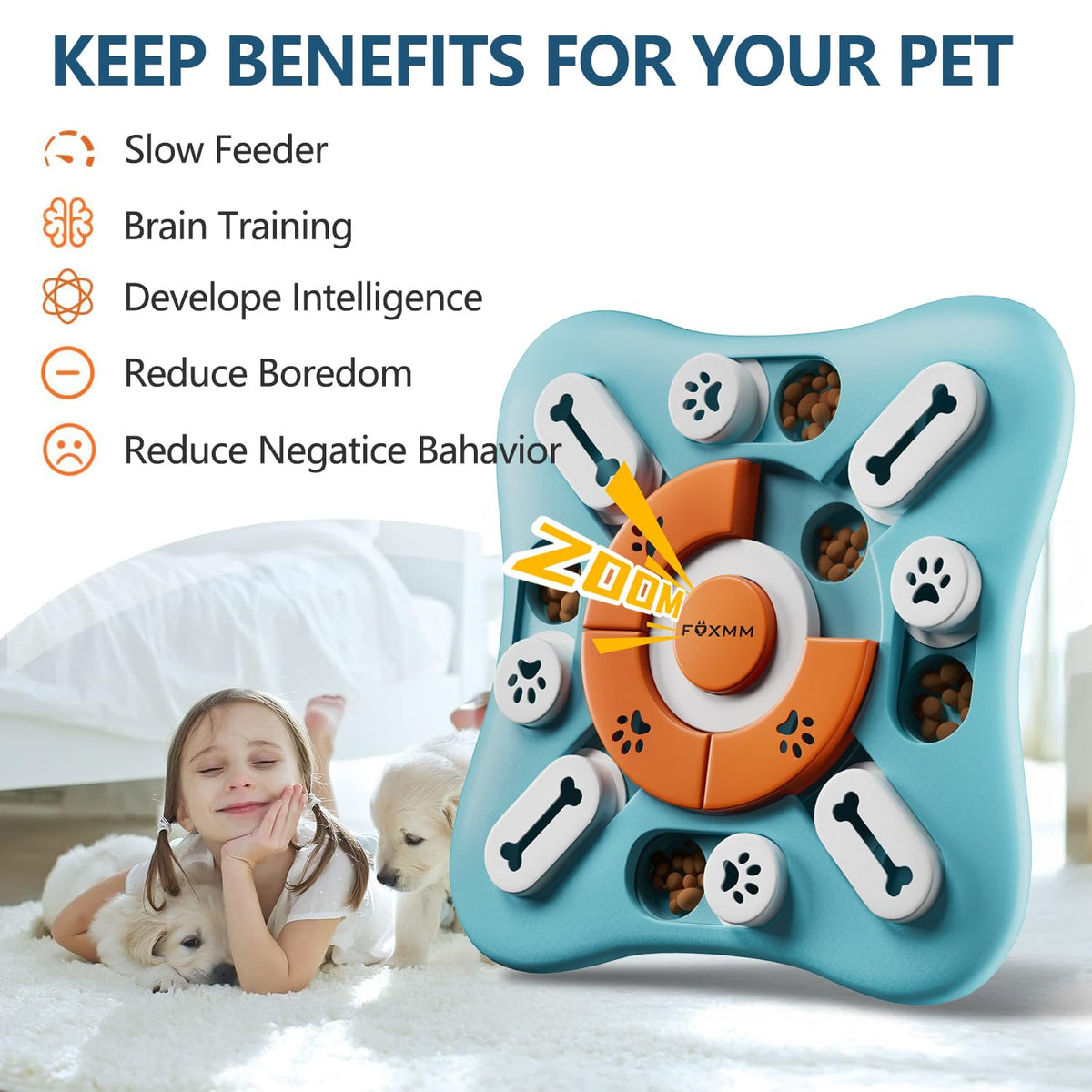 Interactive Dog Treat Puzzle Toys U899