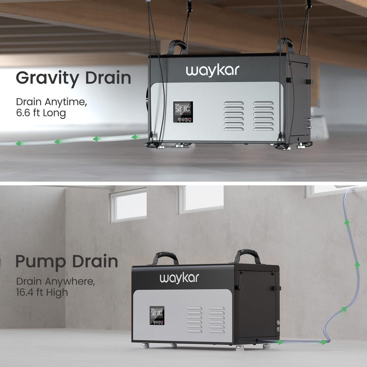 130 Pints Commercial Dehumidifier with Pump & Drain Hose R70312