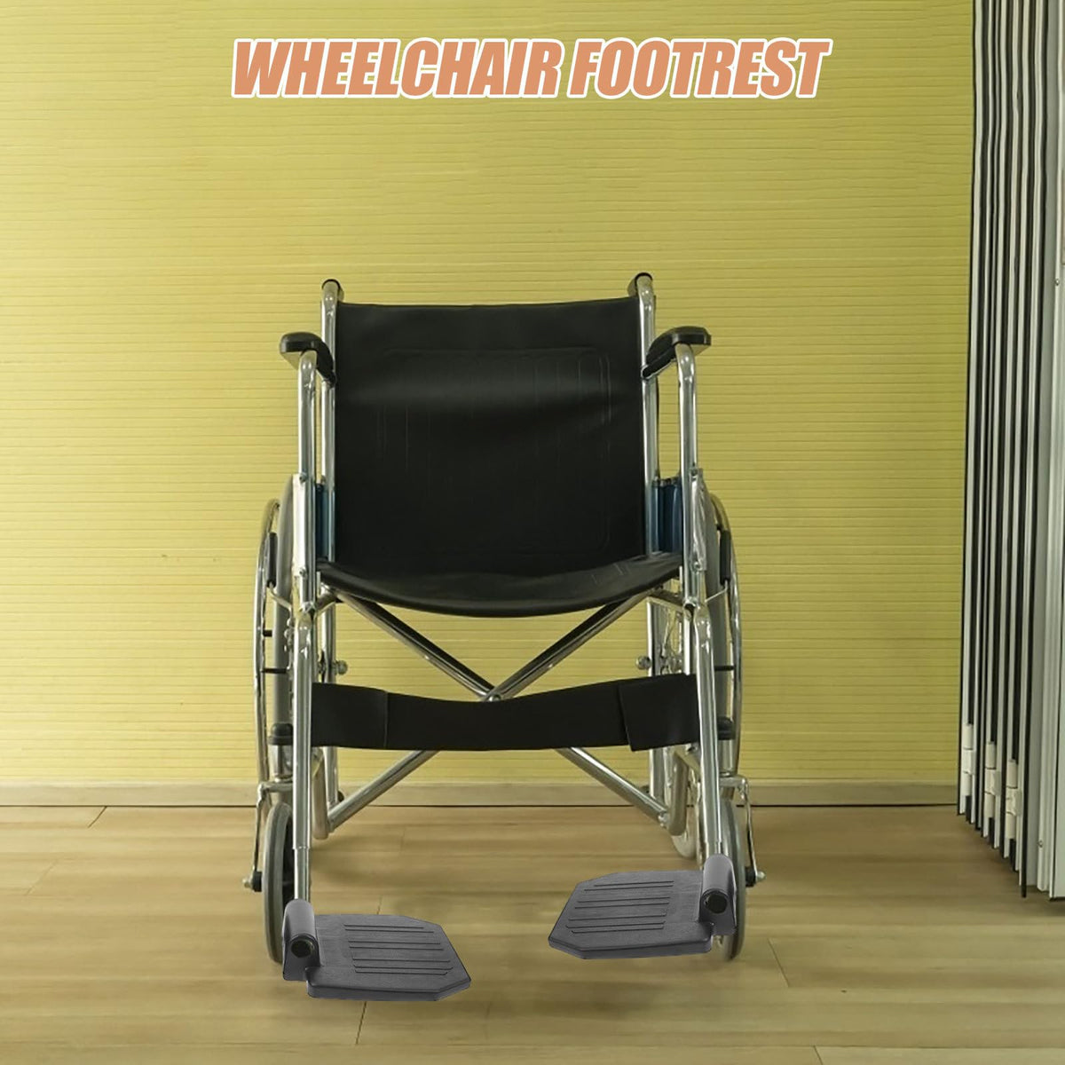 2pcs Heavy Duty Wheelchair Footrest Pedals Replacement Parts F56790