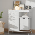 White 4 Drawer Changing Table Dresser with Laundry Hamper X3078