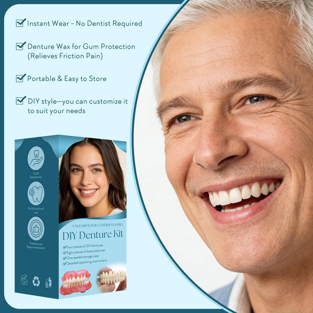 DIY Denture Kit, Temporary Full Set of Dentures N698