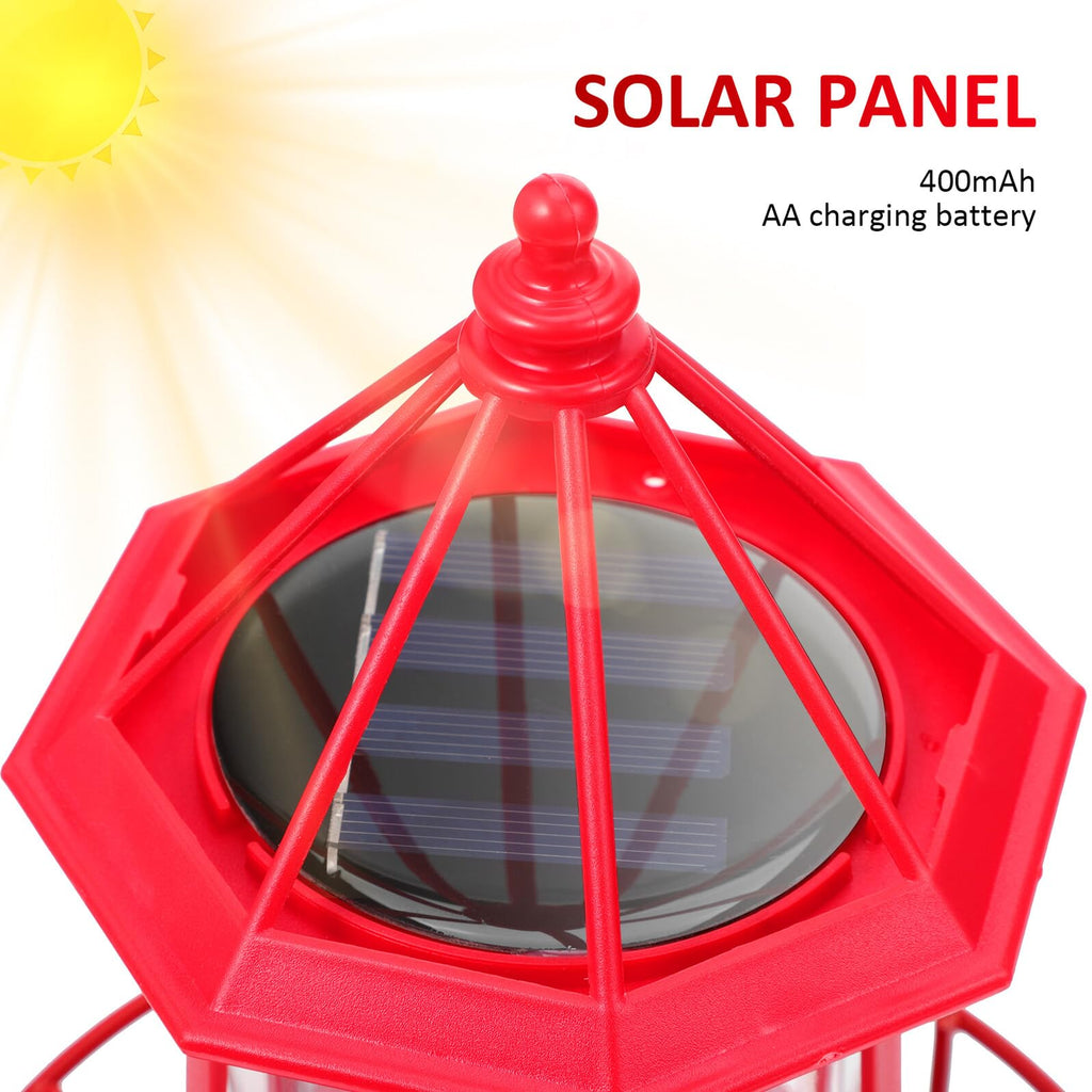 Solar Powered Rotating Lighthouse Garden Light Z313