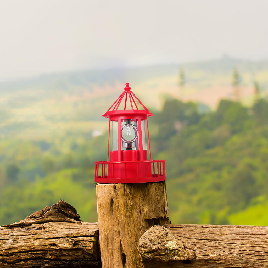 Solar Powered Rotating Lighthouse Garden Light Z313