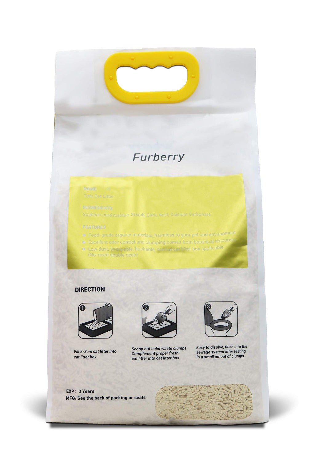 Natural Soy Tofu Cat Litter, Clumping, Flushable, Unscented, 2 Pack Q386452