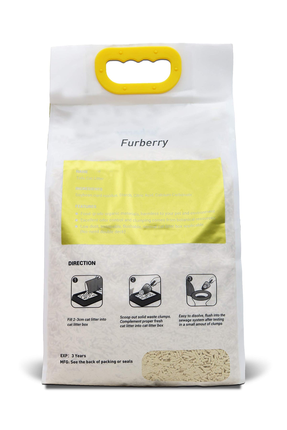 Natural Soy Tofu Cat Litter, Clumping, Flushable, Unscented, 2 Pack Q386452