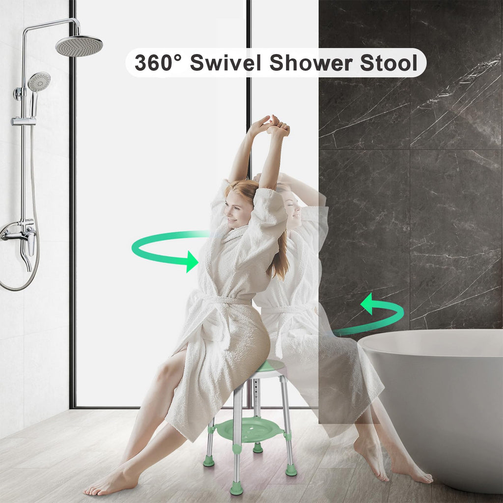 Adjustable Swivel Shower Chair with Storage Tray P944