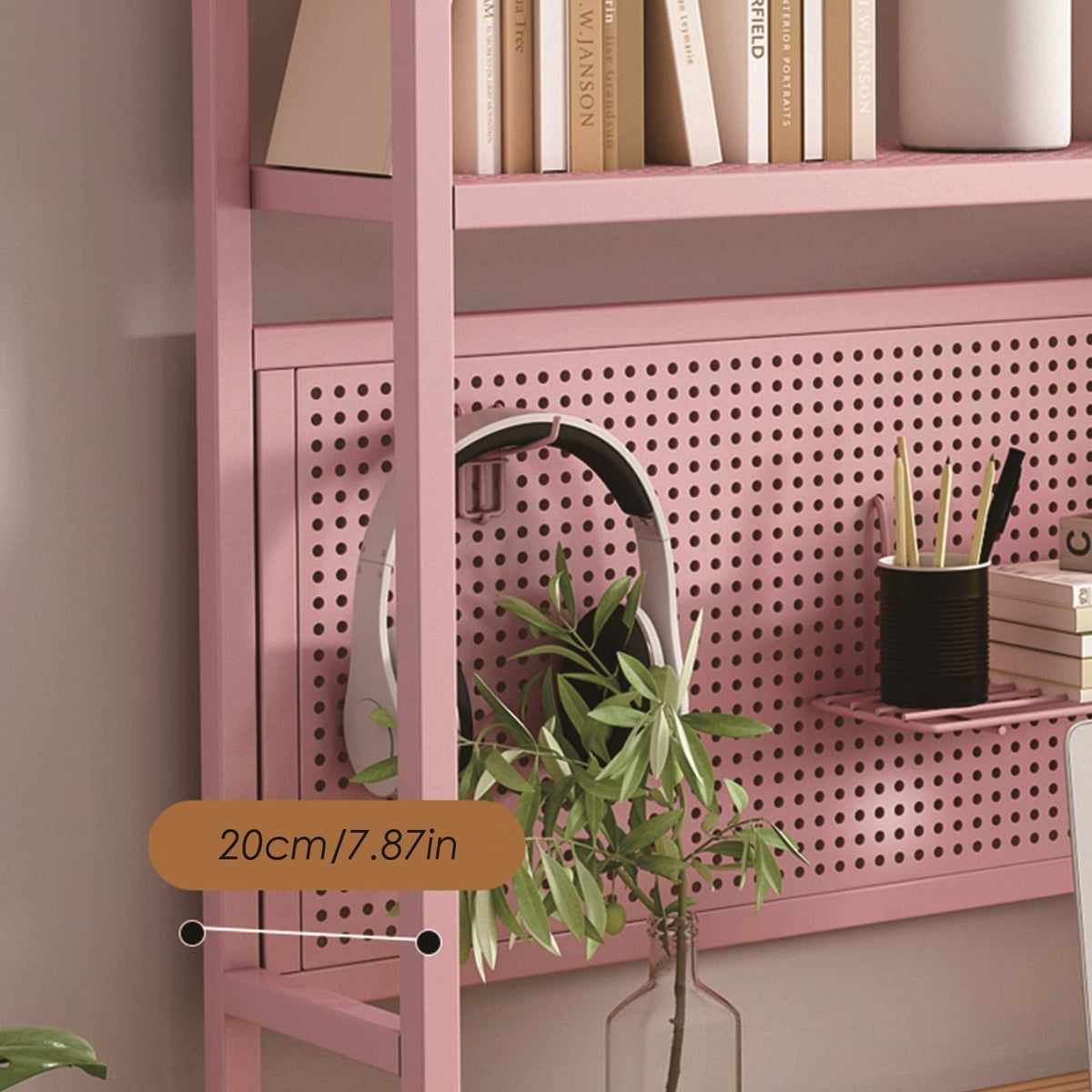 White Metal Desktop Bookshelf L33763