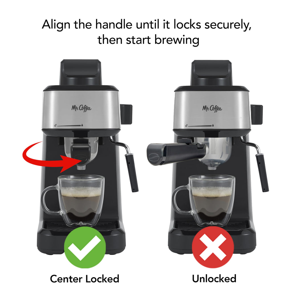 4-Shot Steam Espresso Cappuccino and Latte Maker with Stainless Steel Frothing Pitcher L7866