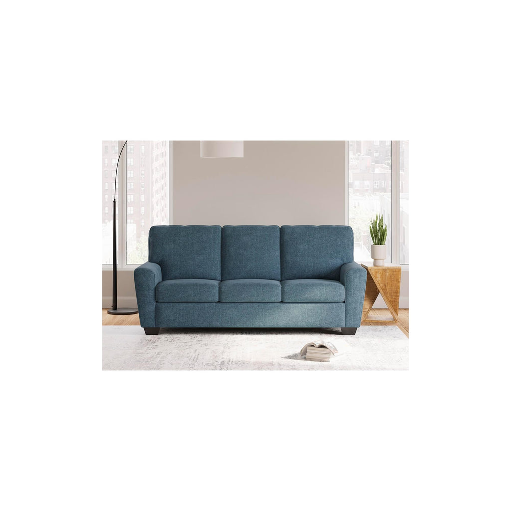 Blue Chenille 3 Seater Couch U50647