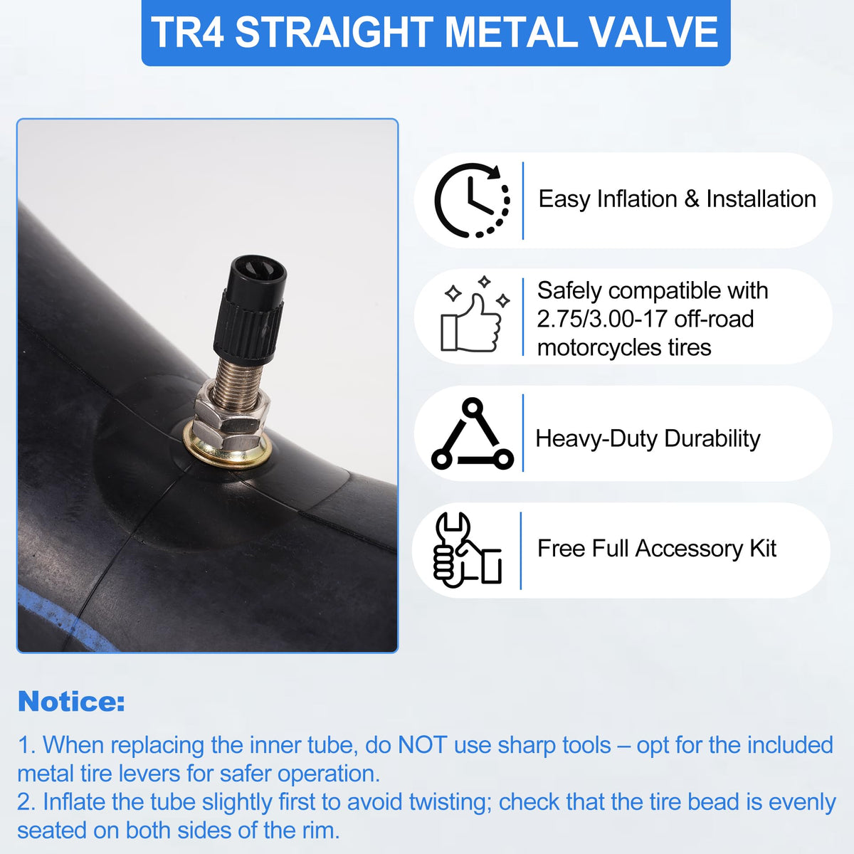 2-Pack Heavy Duty Thickened Inner Tubes G435013