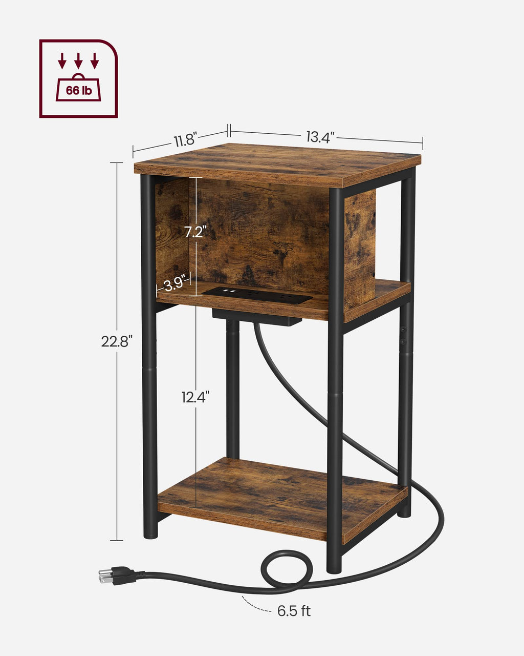 Side Table with Charging Station A800