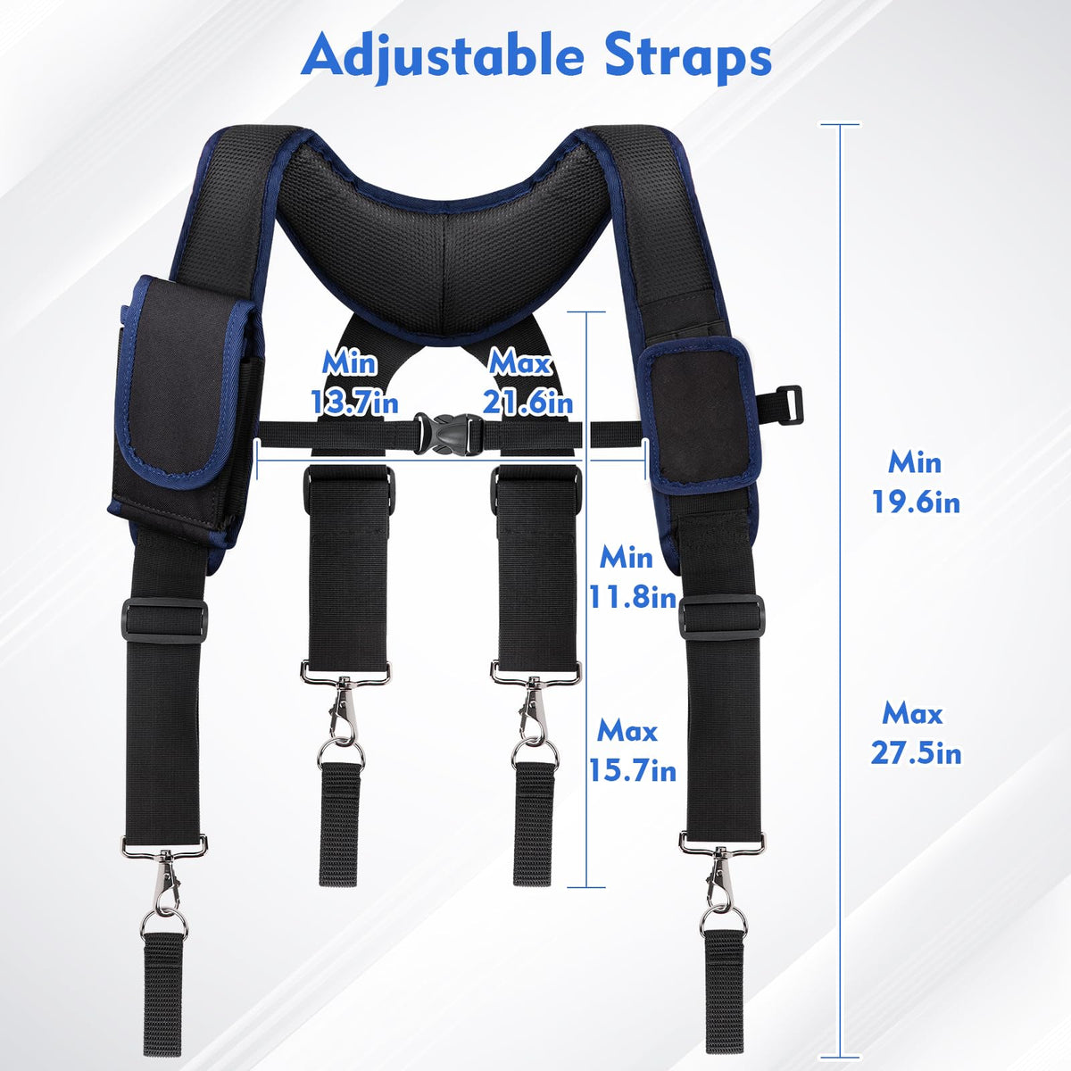 Adjustable Tool Belt with Magnetic Wristband and Pouch Pocket X98596
