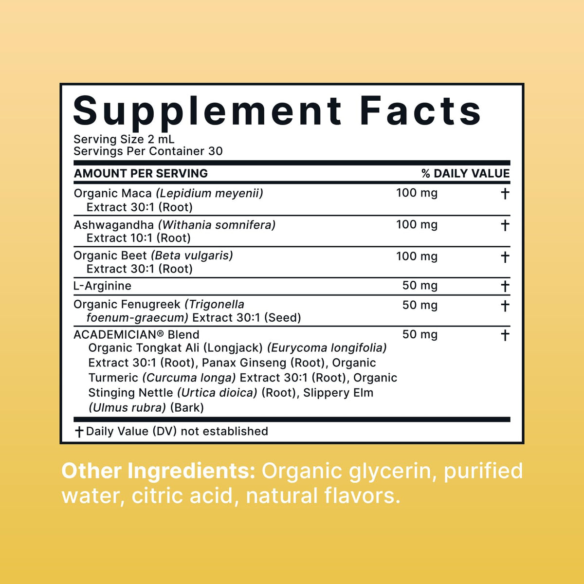 Ashwagandha MACA L Arginine Beet Root Fenugreek Liquid 60ML Q326538